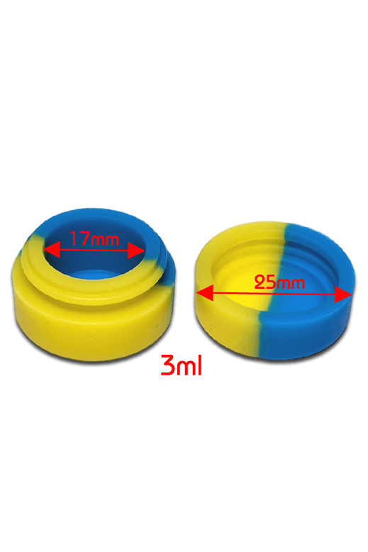 Silikonöldose 25x17mm 3ml rund, farblich sortiert
