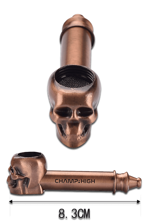 Metal Skull Pipe 8,5 cm Schraubpfeife