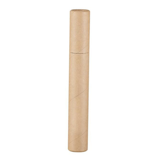 Karton Hülse CARDBOARD, ca. L 120x ø 17mm, brauner Deckel