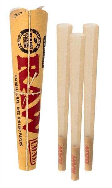 RAW King Size 3er Classic Papercones, ungebleicht 109mm