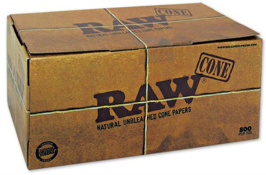 RAW 800er Box King Size Papercones, ungebleicht