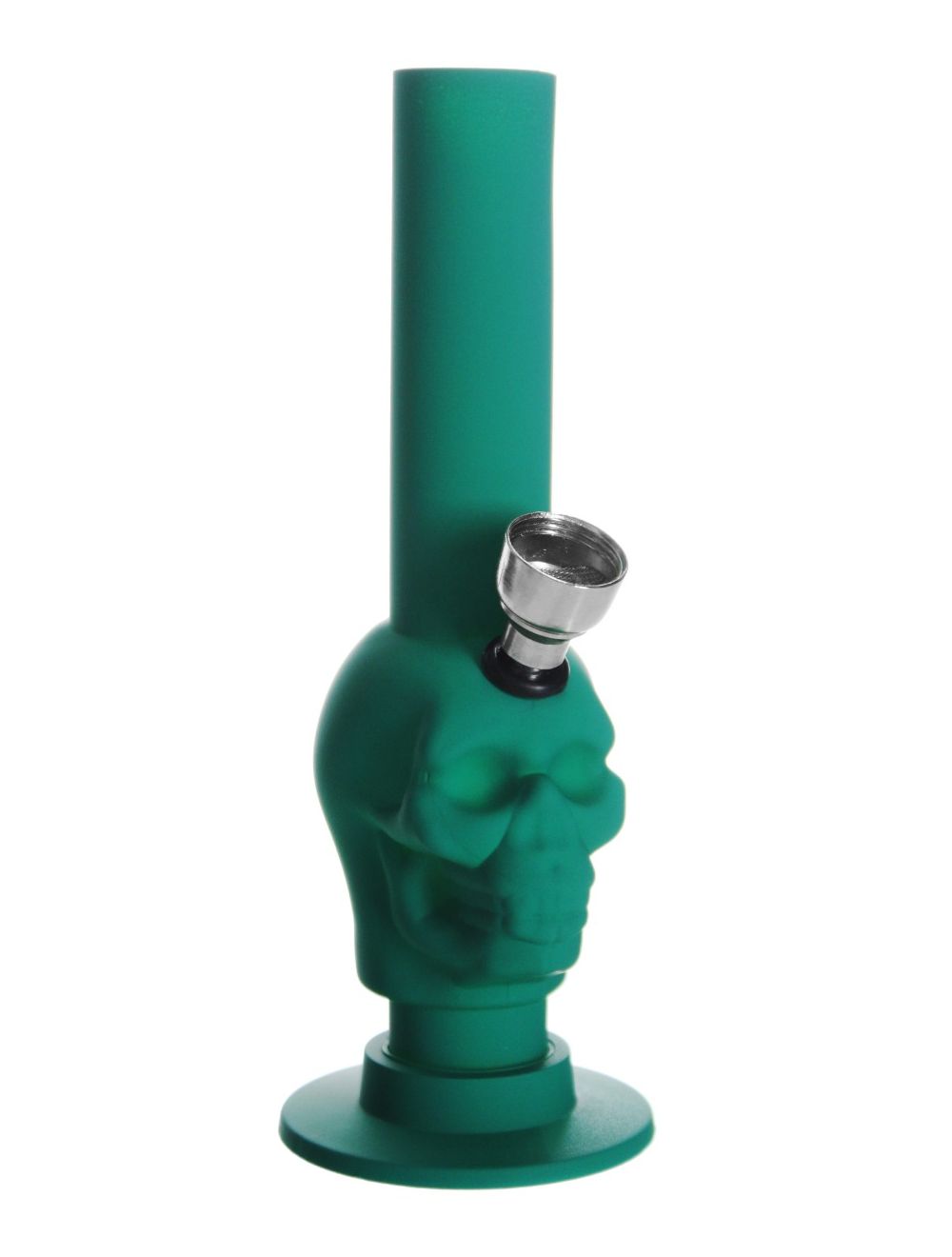 Champ High Mini Skull Rubber Bong Grün, H: 15cm, Ø 22mm