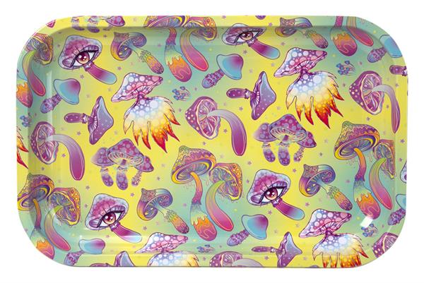 "Mushrooms" Dreh-Tablett - Rolling Tray 28,5x18,5x2,5cm