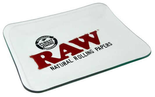 RAW Drehtablett aus Glas groß, 32x26,5x2cm
