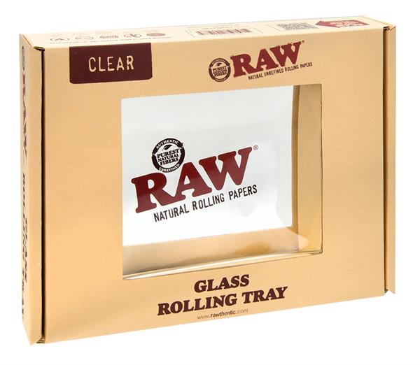 RAW Drehtablett aus Glas groß, 15x10x1,5cm