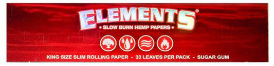 Elements RED King Size Slim Slow Burn Papier