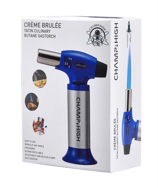 Champ High Torch Gasbrenner, Tatin Crème Brulée, blau-silber
