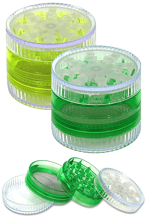 Acryl Grinder/Polinator, 4-part, ø 60mm, "Glow in the Dark"