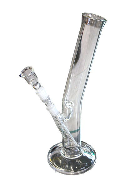 B.B.Bhole Glasbong Zylinder gebogen, 34cm Höhe, 14.5er