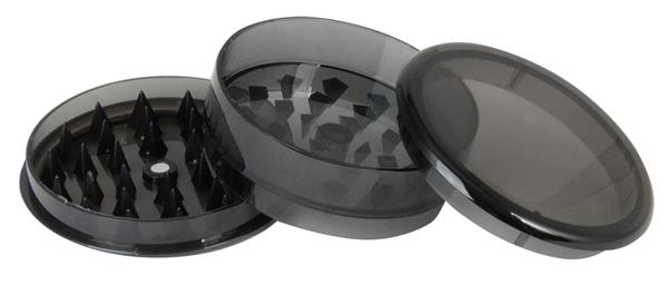 Acrylgrinder, 60mm, 3-teilig,black, magnetisch mit Vorratsbox