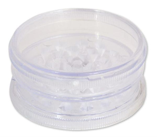 Acrylgrinder, 60mm, 3-teilig, Clear mit Vorratsbox