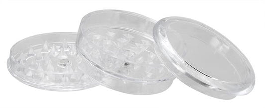 Acrylgrinder, 60mm, 3-teilig, Clear mit Vorratsbox