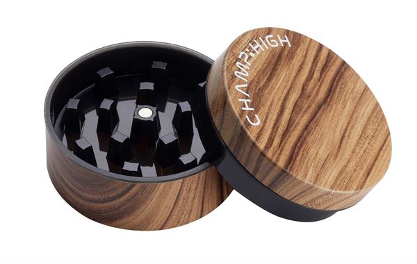 Acryl Grinder, 2 Part, Wooden Finish,  ø55mm, 2 Part