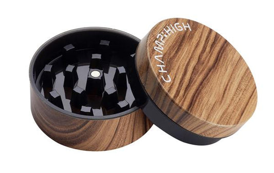 Acryl Grinder, 2 Part, Wooden Finish,  ø55mm, 2 Part