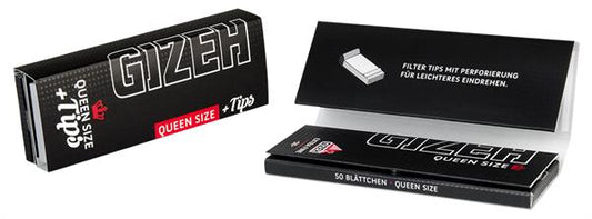 Gizeh Black Queen Size-1 1/4 Format + Tips