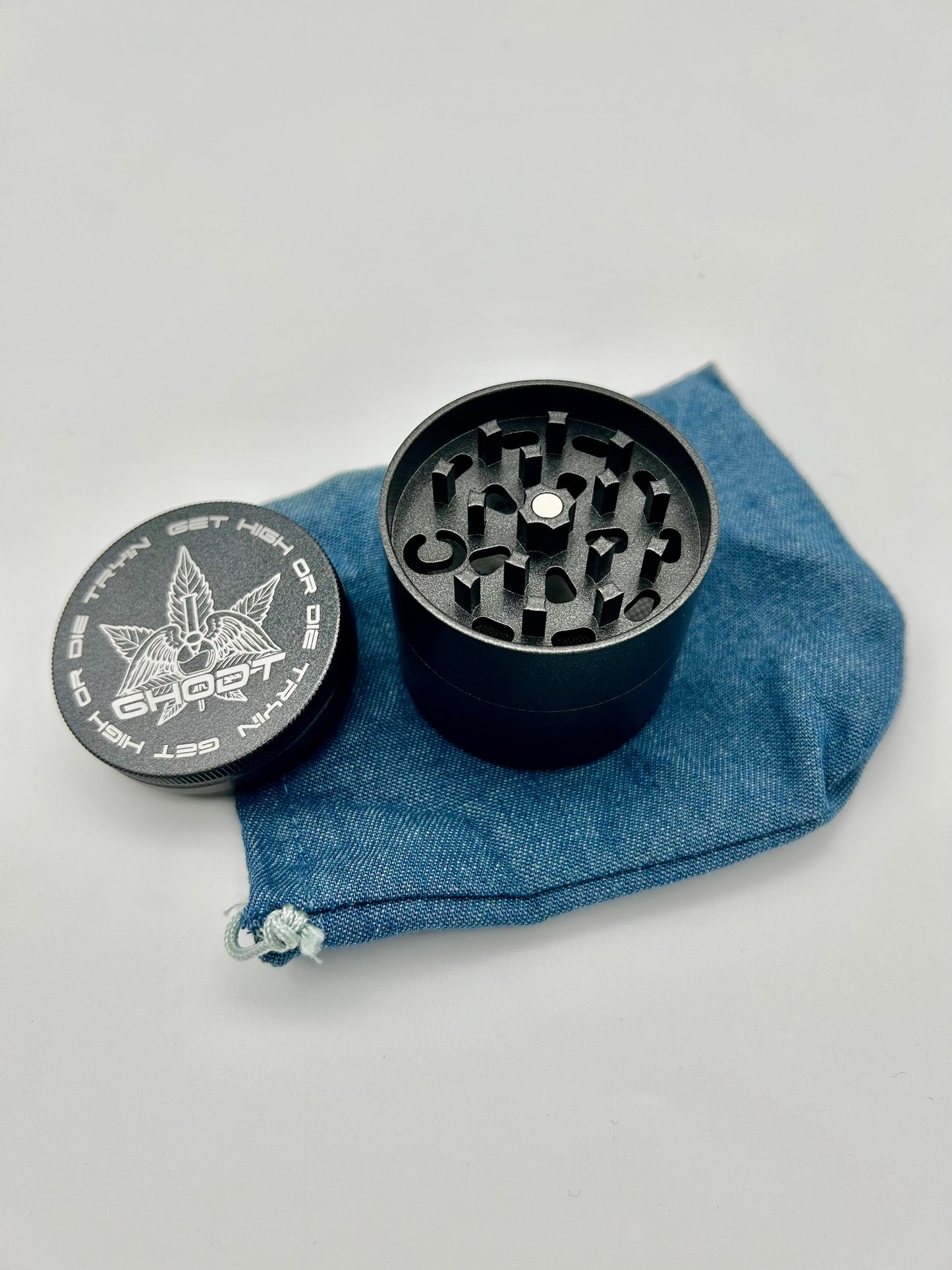 GHODT,Black,53mm Ceramic Coated Grinder