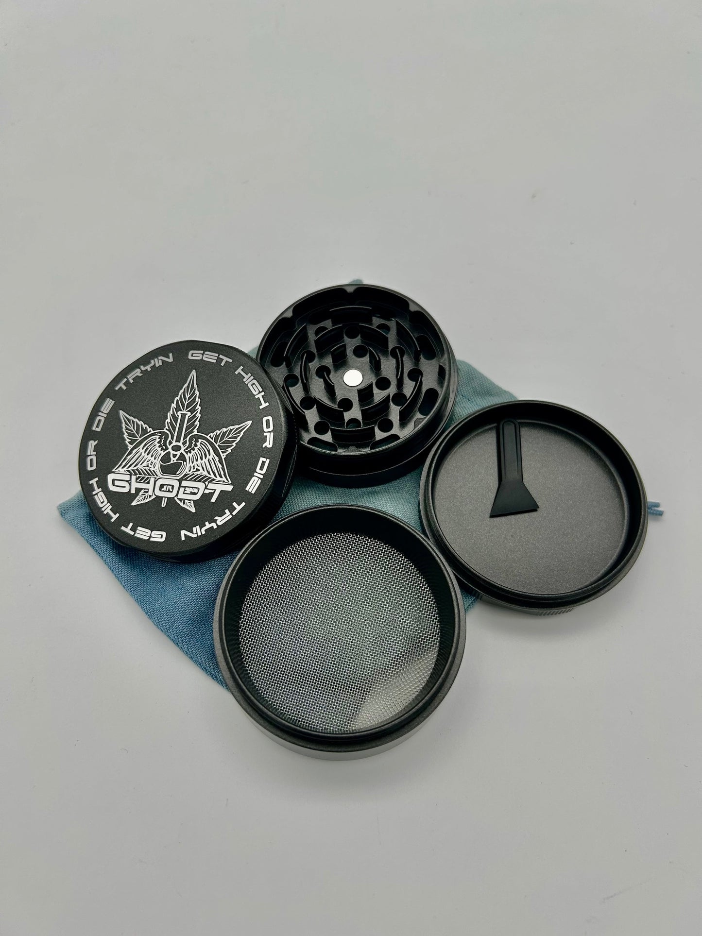 GHODT,Black,63mm Ceramic Coated Grinder