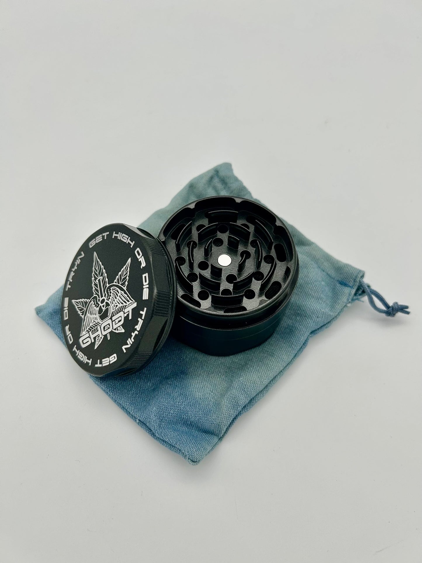 GHODT,Black,63mm Ceramic Coated Grinder