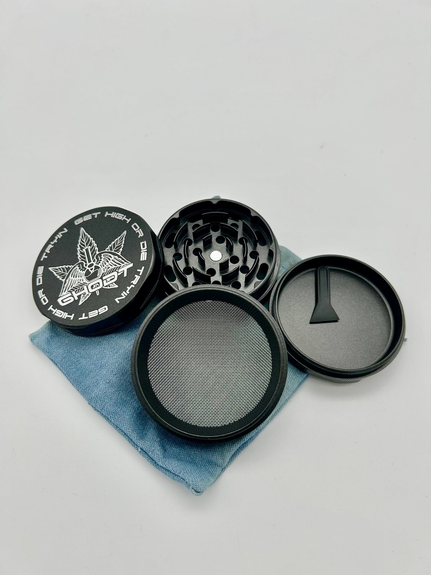 GHODT,Black,63mm Ceramic Coated Grinder