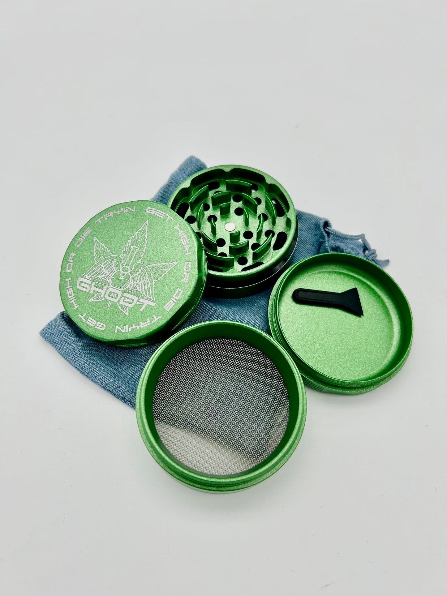 GHODT,Green,63mm Ceramic Coated Grinder