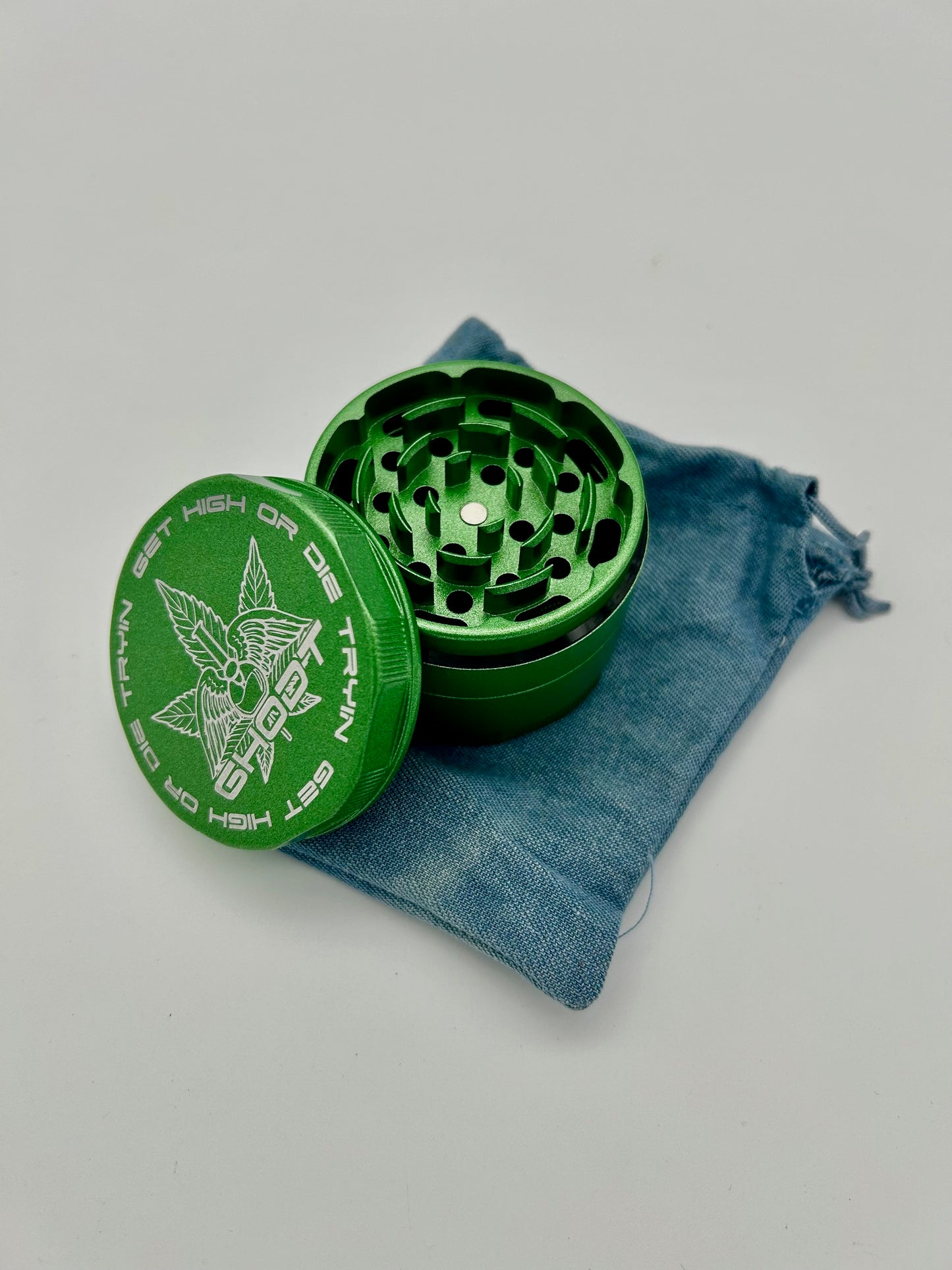 GHODT,Green,63mm Ceramic Coated Grinder