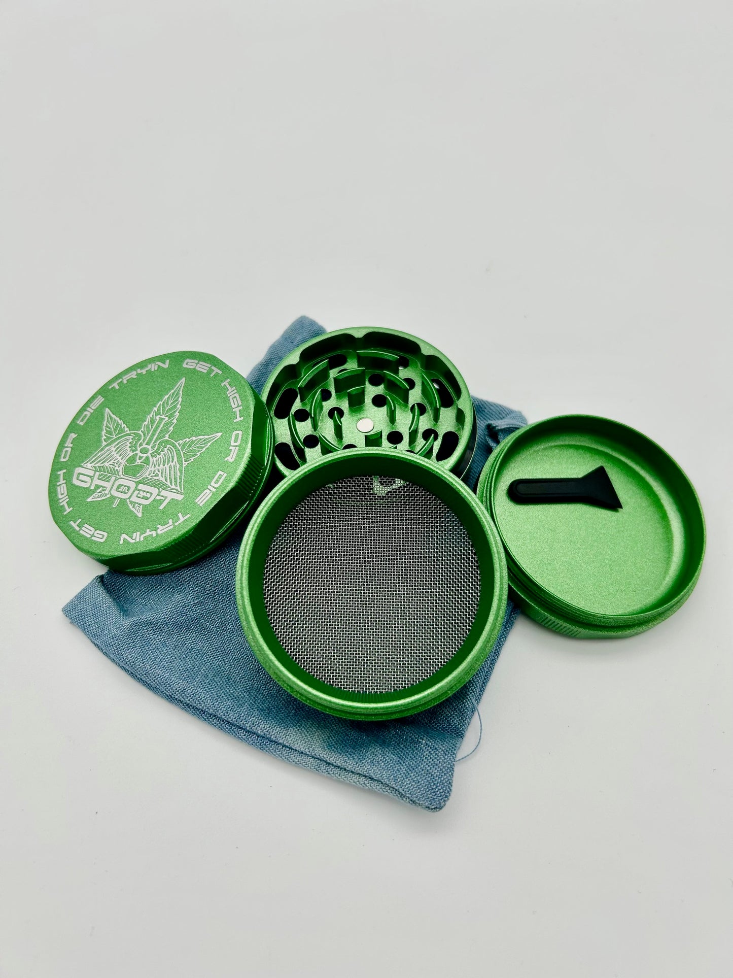 GHODT,Green,63mm Ceramic Coated Grinder