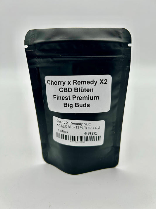 Cherry X Remedy NBC X2,1g,CBD:<13 %,THC:< 0,2 % Hybrid, Indica-dominant