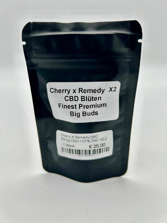 Cherry X Remedy NBC X2,3g,CBD:<13 %,THC:<0,2 % Hybrid, Indica-dominant