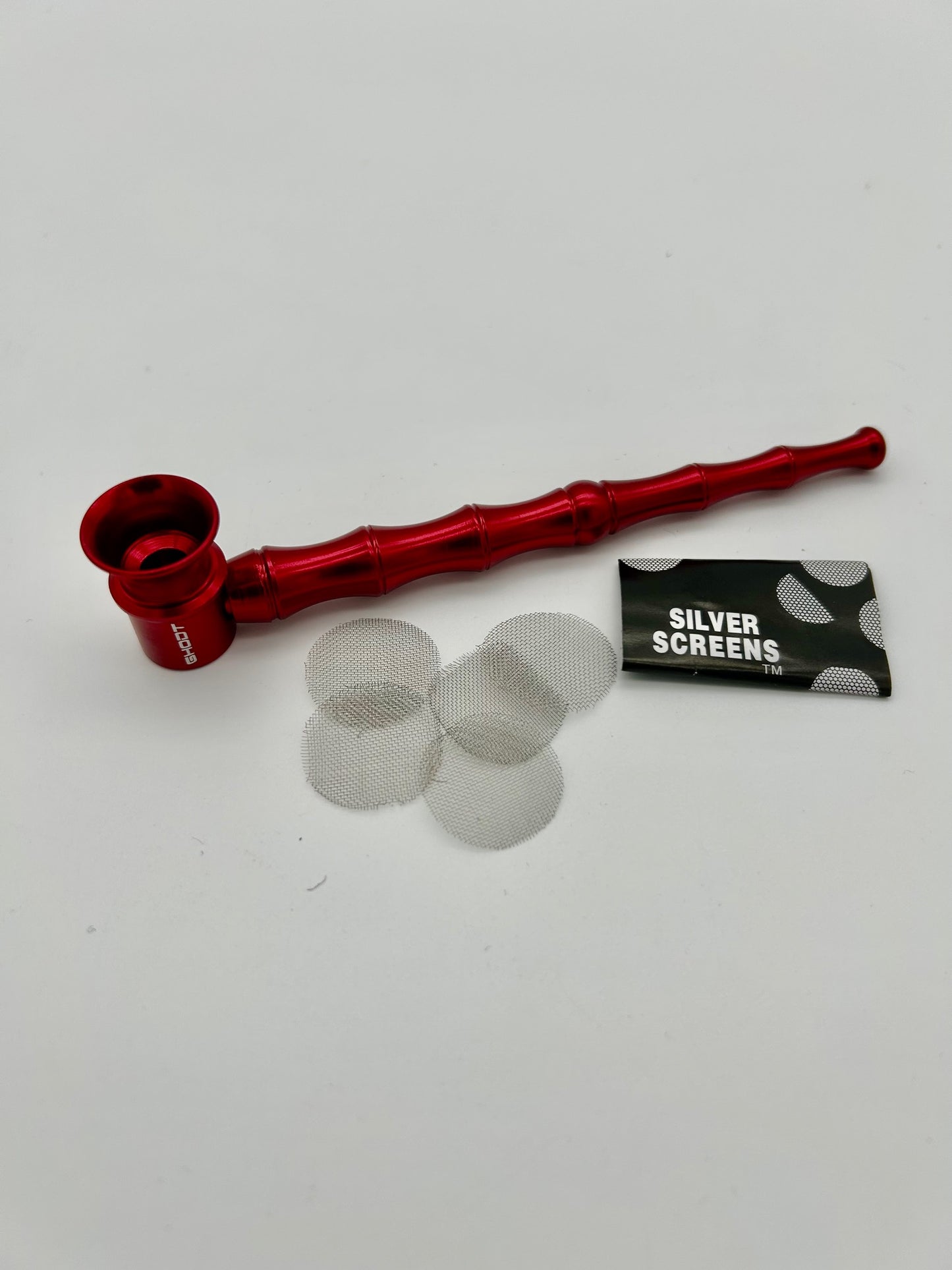 GHODT Bamboo Alu Pipe Rot L:13cm