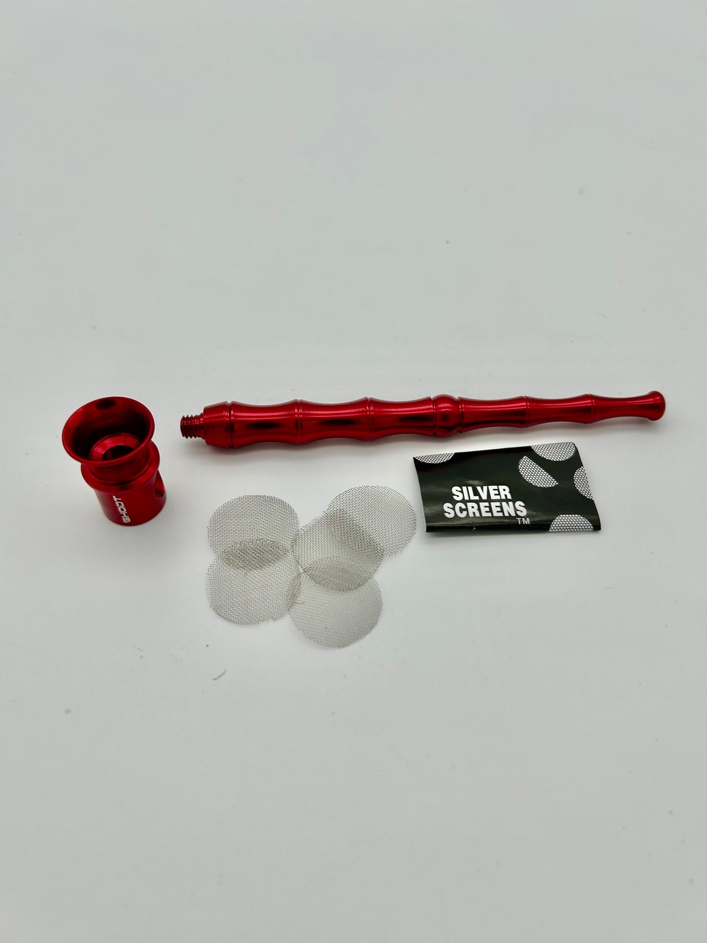 GHODT Bamboo Alu Pipe Rot L:13cm