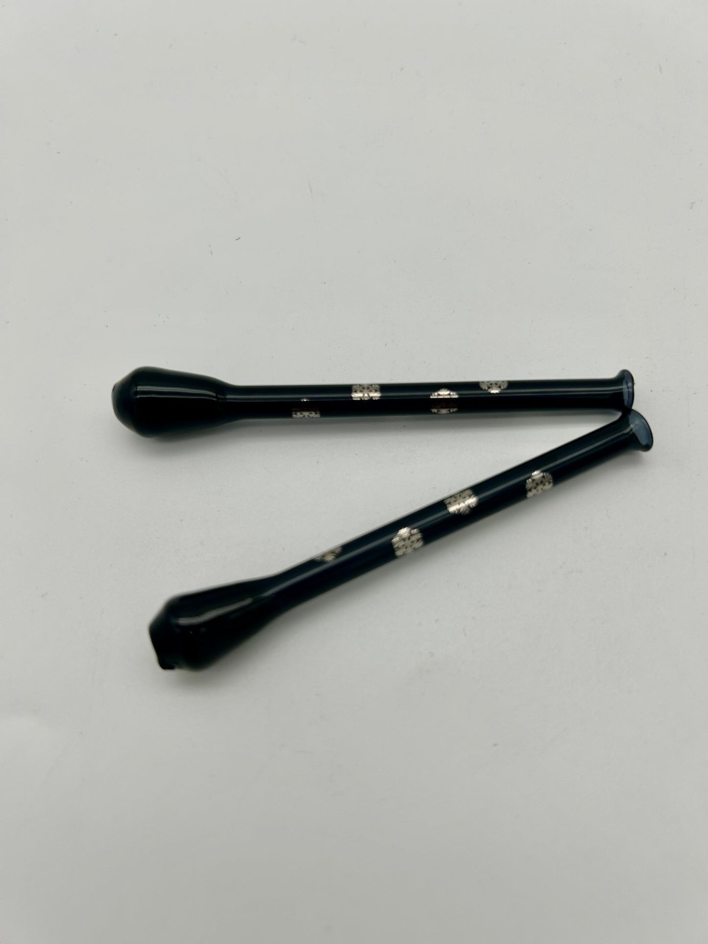Ziehrohr aus Glas, schwarz "Snow Black"