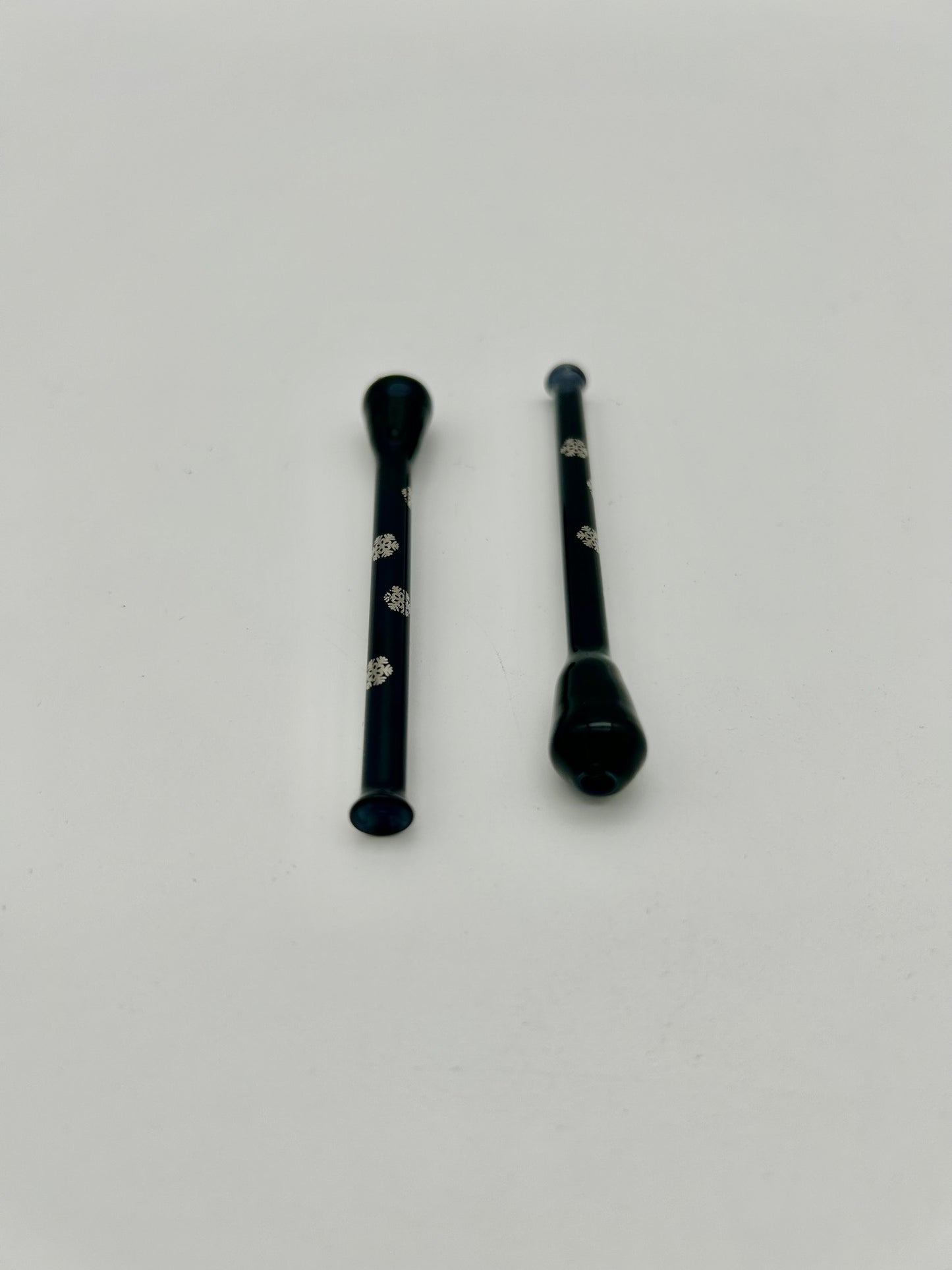 Ziehrohr aus Glas, schwarz "Snow Black"