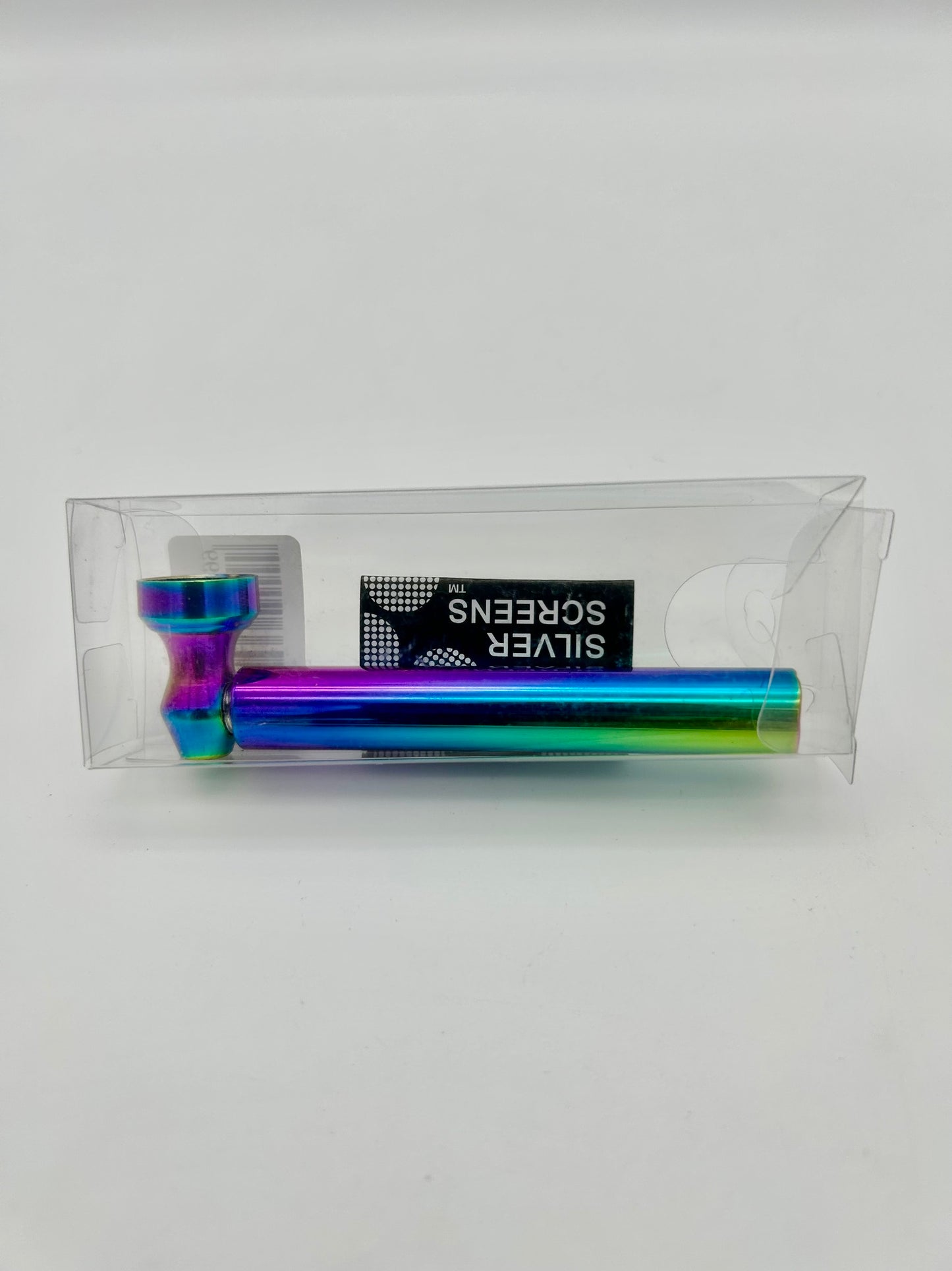 "RAINBOW" US-Schraubpfeife aus Metall/Glas, 95mm
