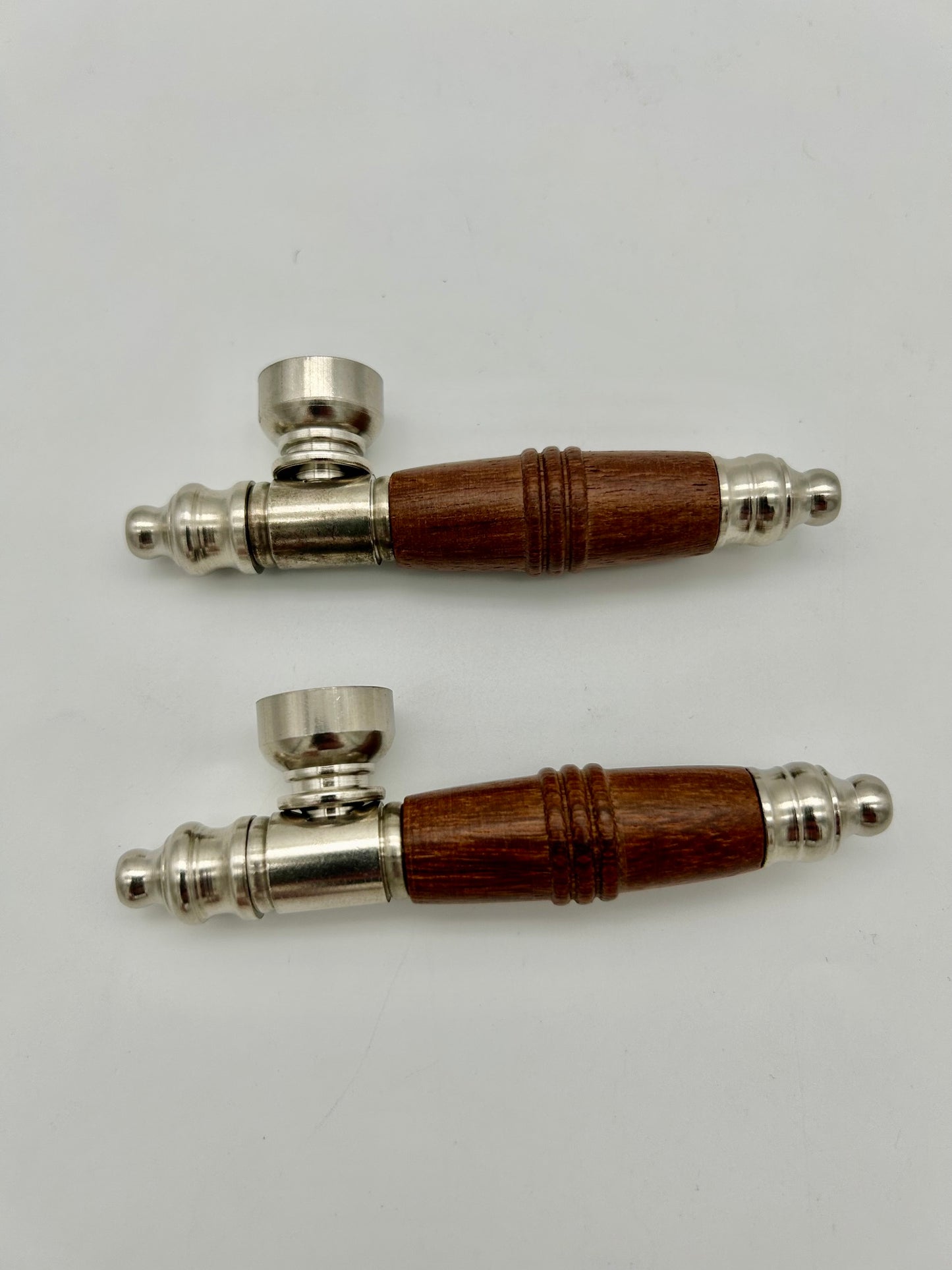 Schraubpfeife, Metall und Holz, Kawummeffekt, 9,5 cm lang