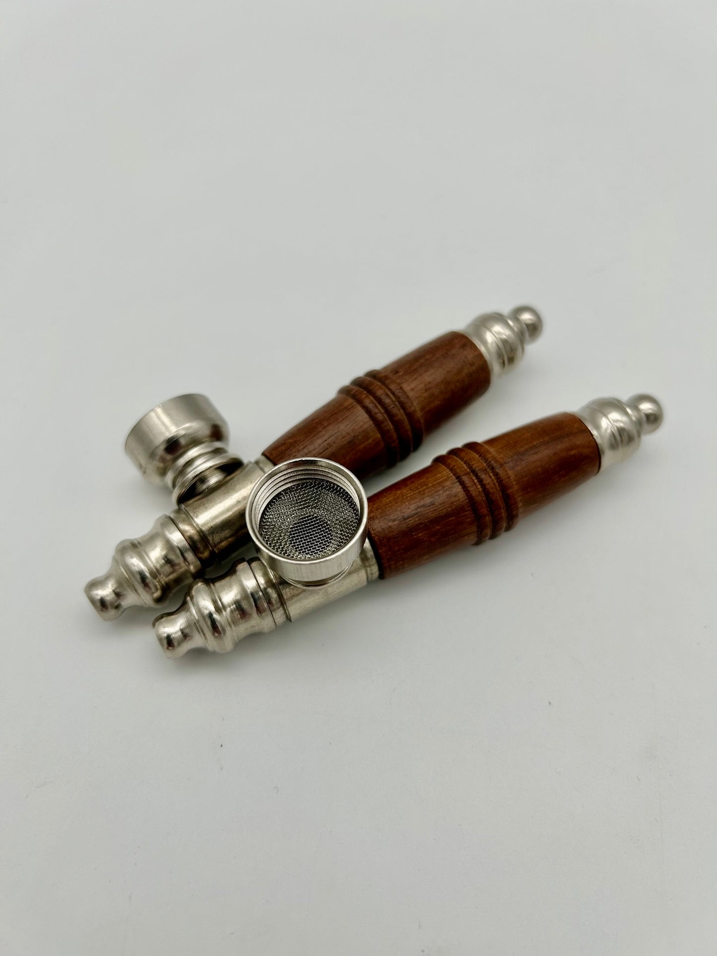 Schraubpfeife, Metall und Holz, Kawummeffekt, 9,5 cm lang