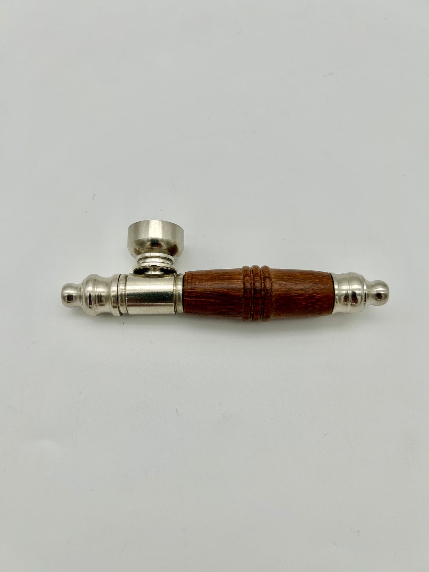 Schraubpfeife, Metall und Holz, Kawummeffekt, 9,5 cm lang