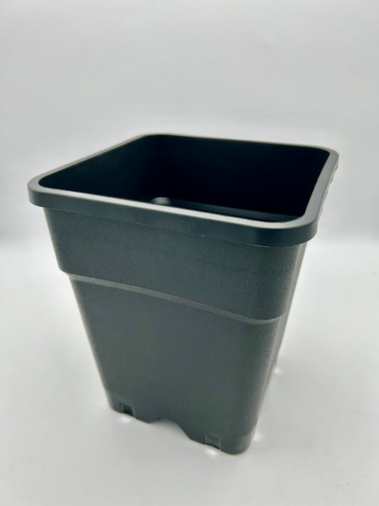 Topf, viereckig, 11 L, schwarz, 23 x 23 x 26 cm