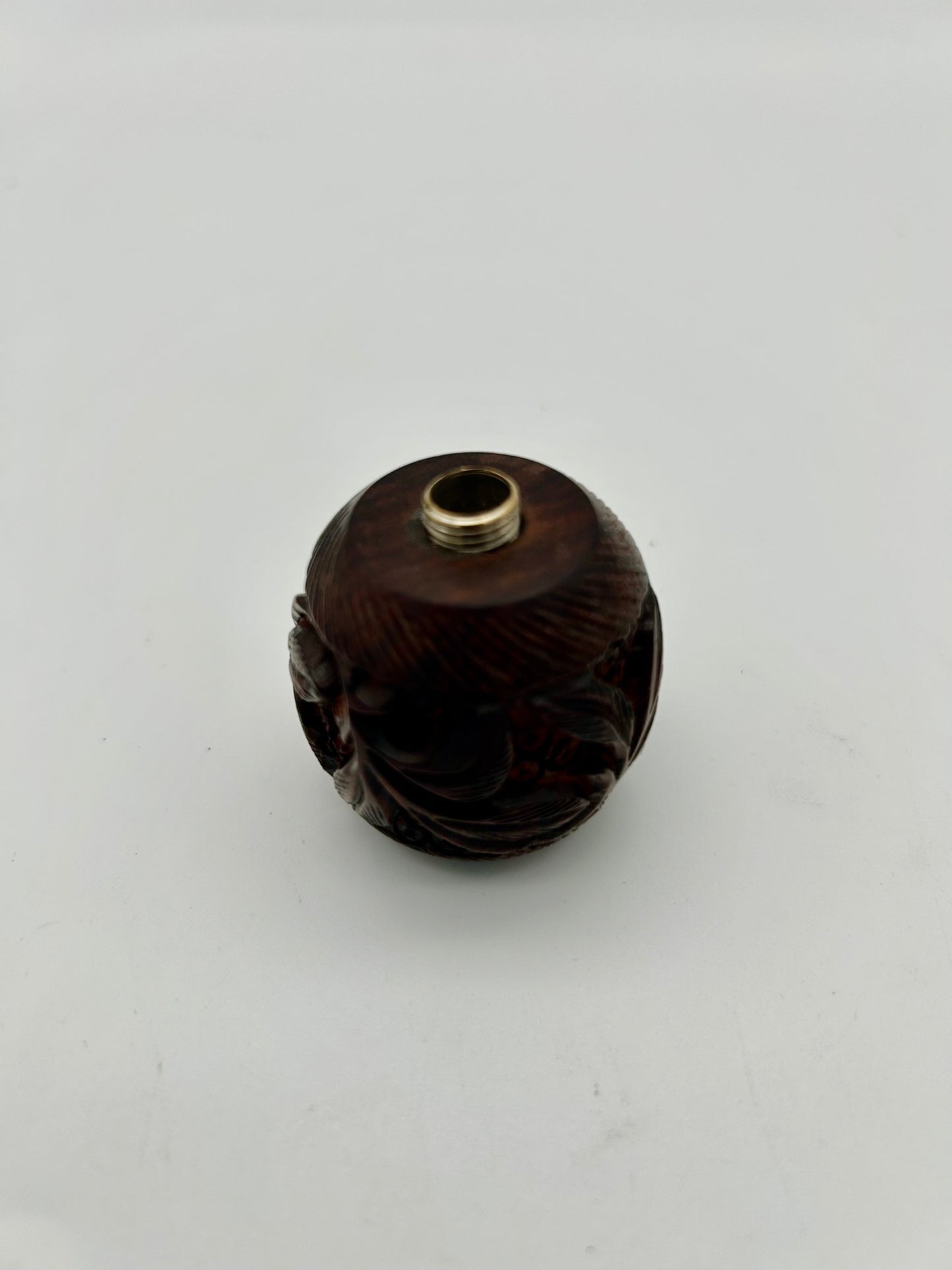 Rosenholz Kopf rund geschnitzt,H:41mm,Ø 41mm