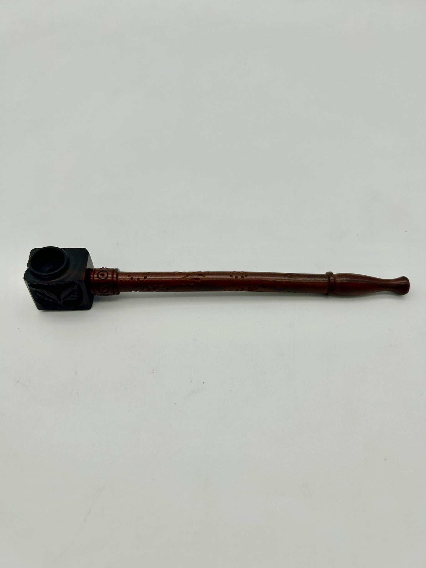 Rosenholz-Pfeife geschnitzt 15,5cm