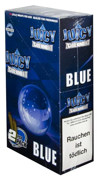 Juicy Double Wraps Blunts, BLUE -  Zigarrenumblatt