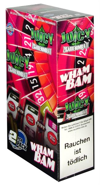 Juicy Double Wraps Blunts, WHAM BAM -  Zigarrenumblatt