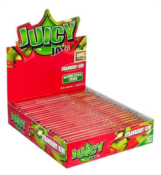 Juicy Jays Strawberry & Kiwi King Size Slim aromat. Papier