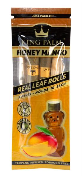 King Palm "Honey Mango"  Terpene Infused Real Leaf MINI Rolls 2 Rolls