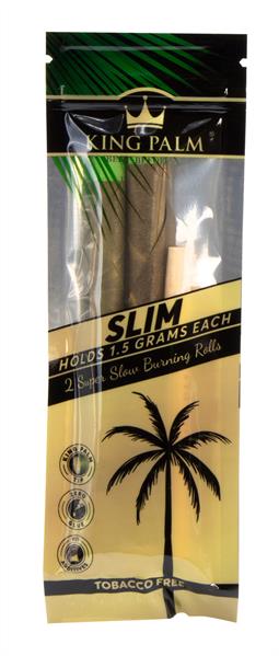King Palm "Natural" Terpene Infused Real Leaf SLIM Rolls 2 Rolls