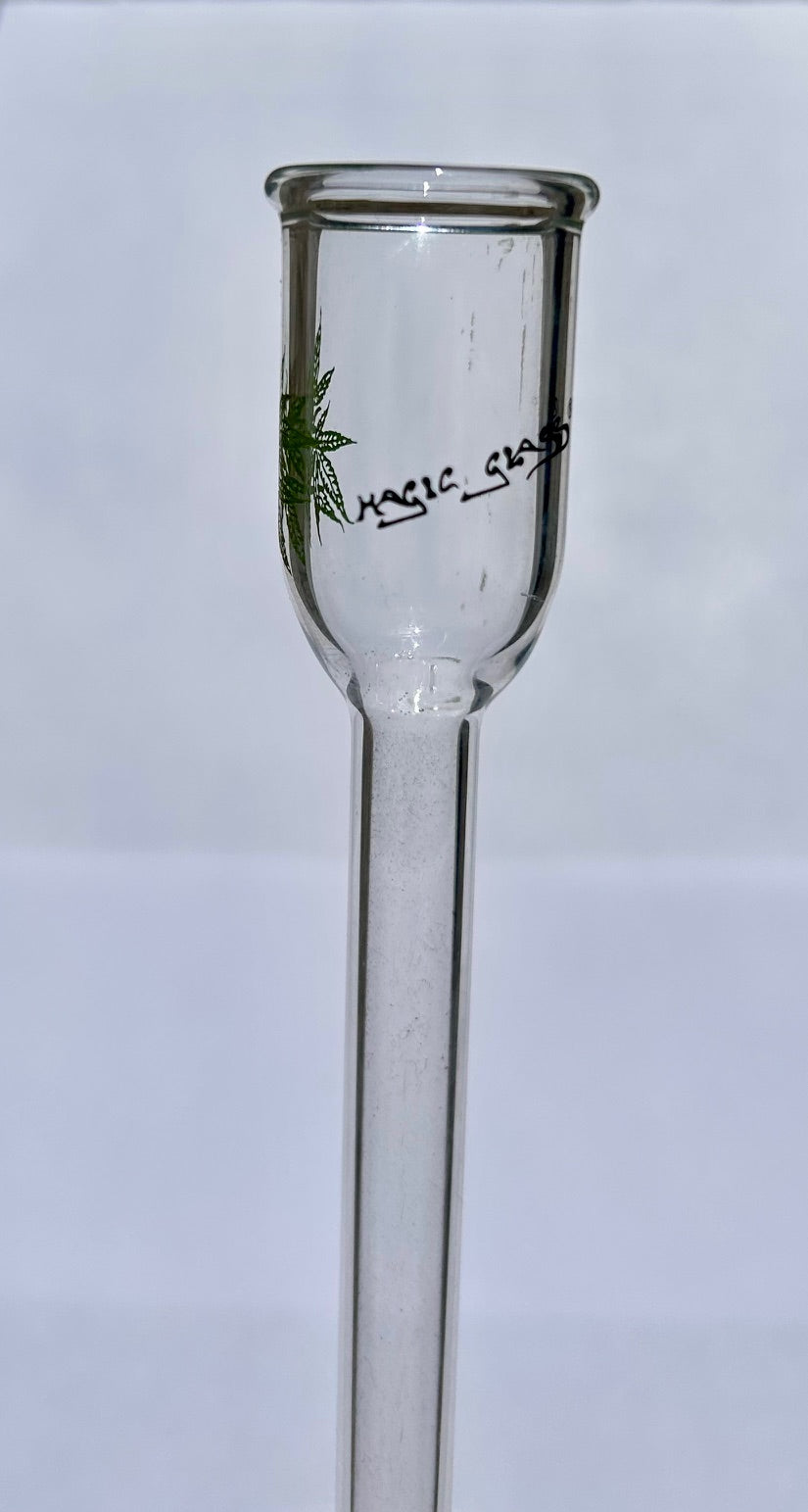 Magic Glass Shillum ohne Schliff mit Pflanzen aufdruck