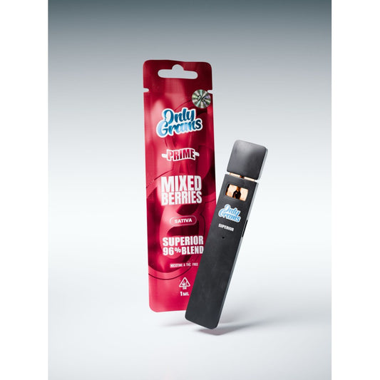 Only Grams V2 Prime" Mixed Berries " 96 % Blend 10-OH ,600 Züge 1ml