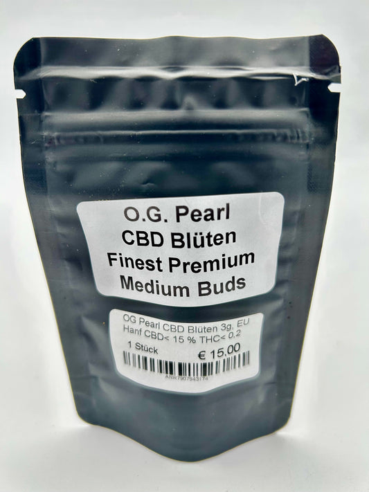 OG Pearl CBD Blüten 3g, EU Hanf CBD< 15 %  THC< 0,2 % zur Verwendung Wissenschaftlichen Zwecken