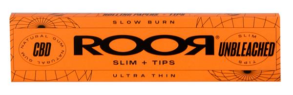 OCB - ROOR Unbleached Slim Papers-Tips KSS CBD Natural Gum