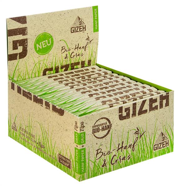 Gizeh Hanf & Gras King Size Slim Papers + Tips