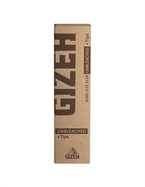 Gizeh King Size Slim Unbleached + Tips 34 Blatt 34 Filter